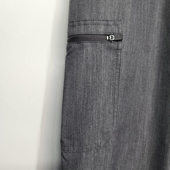 Figs Petite High Waisted Yola Skinny Scrub in Graphite & Teal  Pants Women's MP - Picture 4 of 11